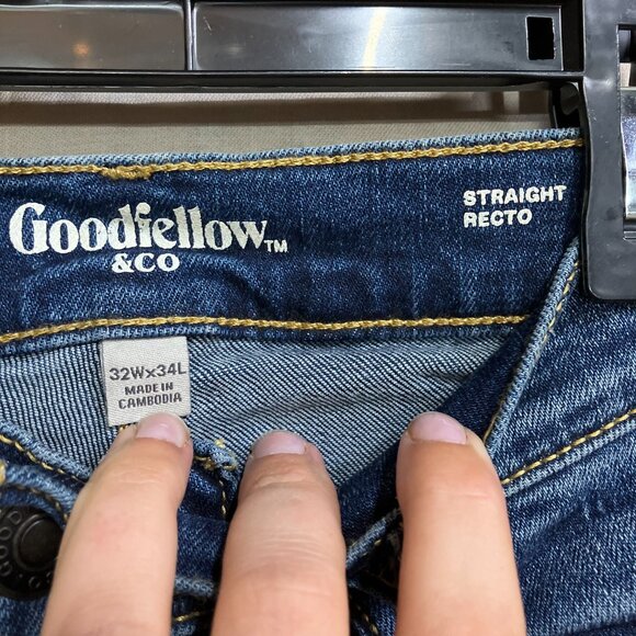 NWT Goodfellow & Co Men's 32X34 Casper Mid Rise Slim Fit Skinny Leg Full Jeans - Picture 7 of 16